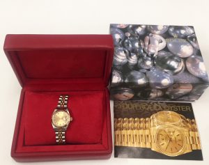 ROLEX デイトジャスト 79173G レディース コンビ シャンパン文字盤 10Pダイヤ