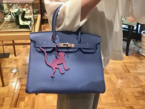 エルメス　バーキン30　トゴ　ブルーブライトン/プティアッシュ　モンキーGM