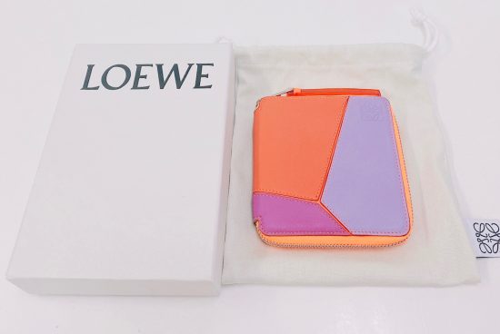 ロエベ パズル スクエア コンパクトジップウォレット 2つ折り財布 オレンジ系 128.30WM88 | ブランドピース
