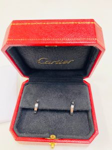Cartier　ミニラブ　ピアス　K18WG　B8028900