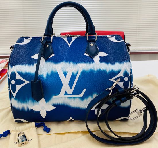 ルイ･ヴィトン LVエスカル　スピーディバンドリエール　30cm　2Wayバッグ　ブルー　M45146