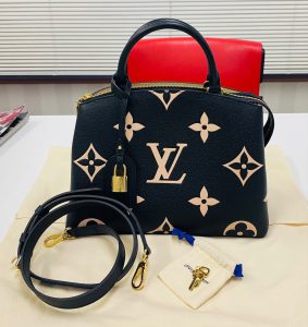 Louis Vuitton アンプラント　プティ・パレPM　2Wayバッグ　バイカラー　ブラック ベージュ　M58913