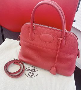 エルメス ボリード31　トリヨンクレマンス　ルージュヴィフ　シルバー金具