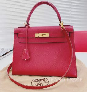 ケリー28 クシュベル ルージュヴィフ ゴールド金具
