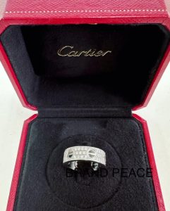 カルティエ ラブリング K18WG パヴェダイヤ ブラックセラミック B4207600 買い取り　和歌山