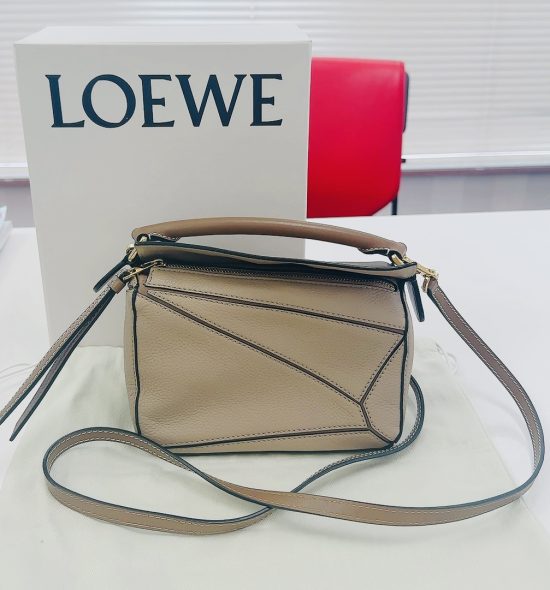 LOEWE ミニパズルバッグ 2WAY ハンドバッグ レザー レディース